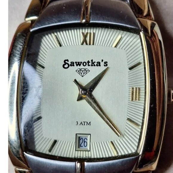 Sawotka's two - Tone Stainless Steel Design Quartz Movement